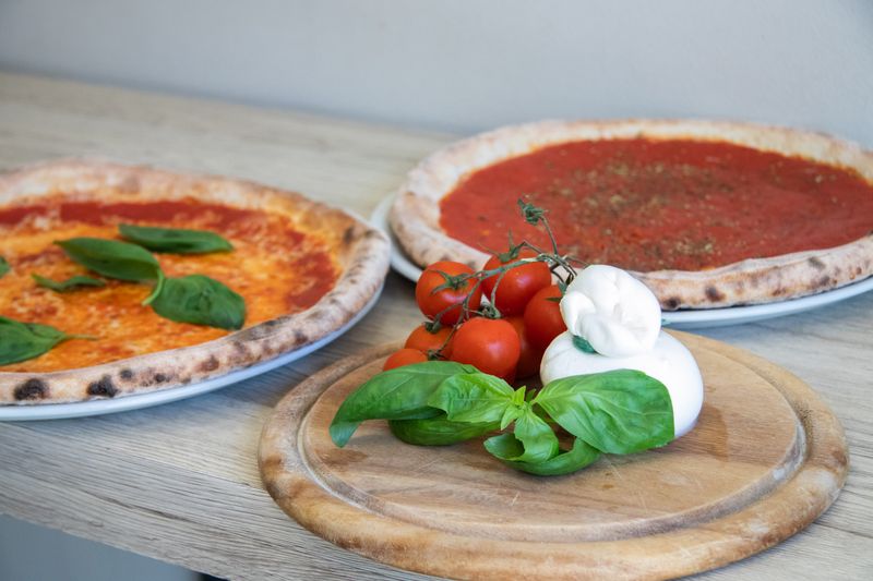 Margherita pizza at pizza luce Minneapolis